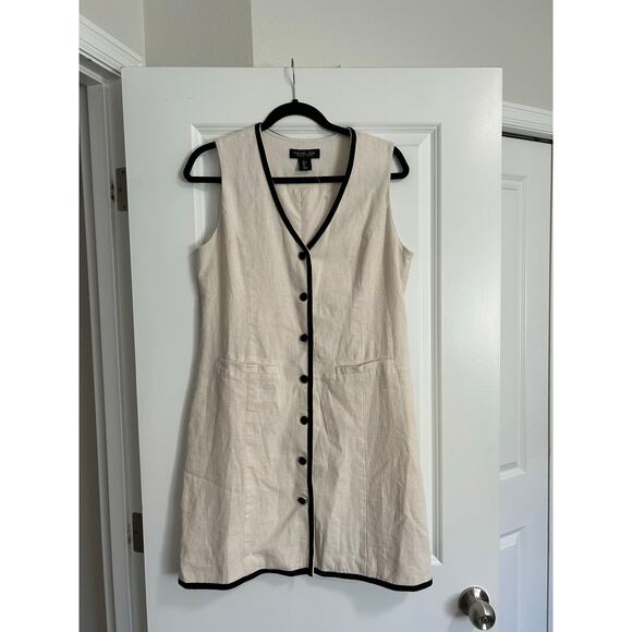New Women's Mini Sleeveless Button Down Dress Size Small - Picture 1 of 4